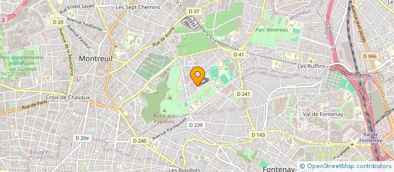 localisation de l'entreprise N & B à MONTREUIL