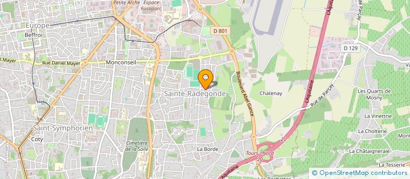 localisation de l'entreprise N.B.C.  TOURS