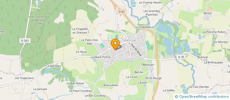 localisation de l'entreprise N.B.C. PARTICIPATIONS  TALENSAC