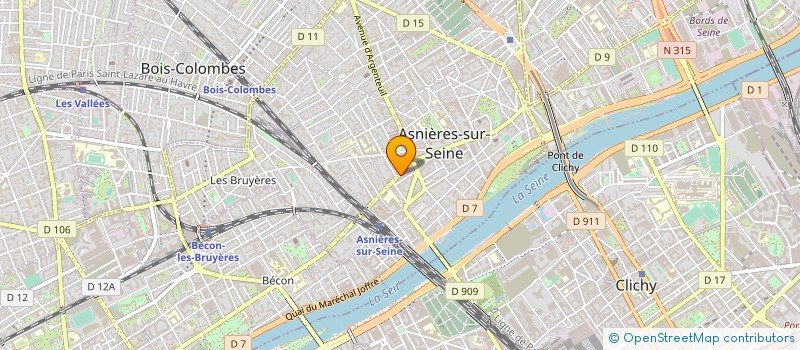 localisation de l'entreprise N.B. COIFFURE à ASNIERES-SUR-SEINE