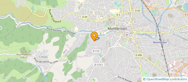 localisation de l'entreprise N.B. FINANCES  MONTBRISON