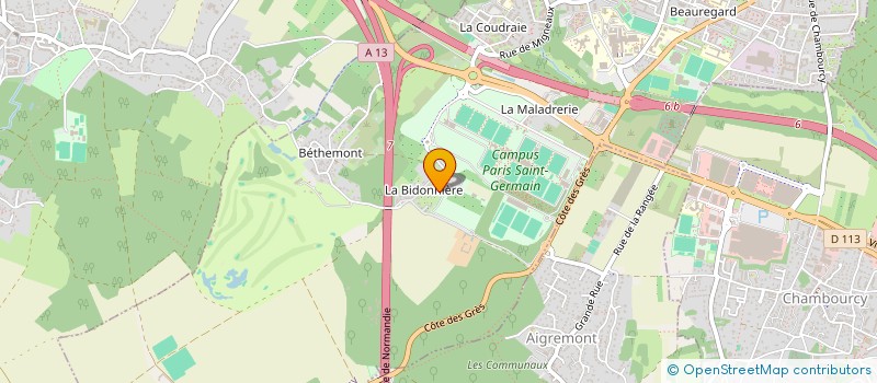 localisation de l'entreprise N&B MANAGEMENT BUSINESS COMMUNICATION ET IMAGE  POISSY