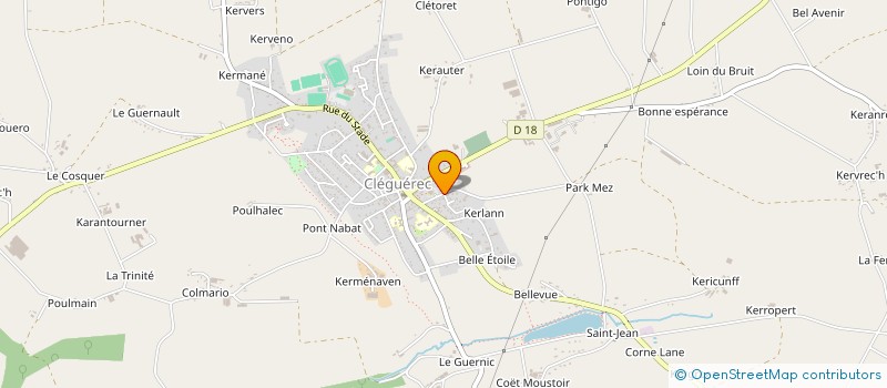 localisation de l'entreprise N-B NUTRITION à CLEGUEREC