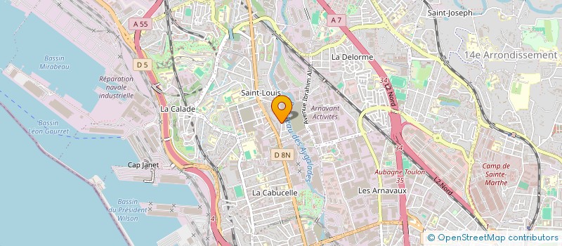 localisation de l'entreprise N&B PROPRETE à MARSEILLE