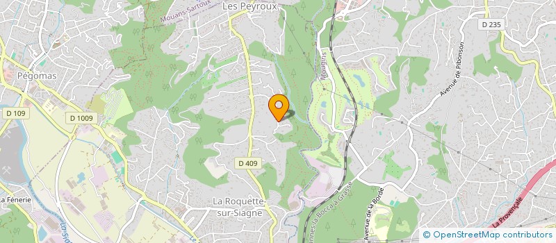 localisation de l'entreprise N.C.A IMMOBILIER à LA ROQUETTE-SUR-SIAGNE