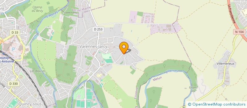 localisation de l'entreprise N.C.B.R.  VARENNES-JARCY