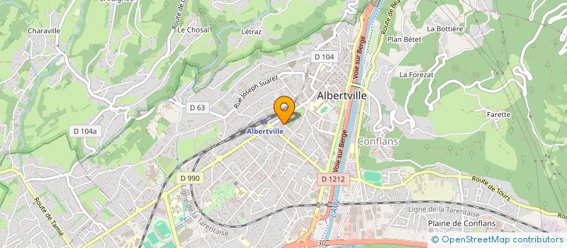 localisation de l'entreprise N.C COUVERTURE  ALBERTVILLE