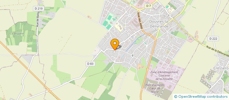 localisation de l'entreprise N.C.J.L.  DOUVRES-LA-DELIVRANDE