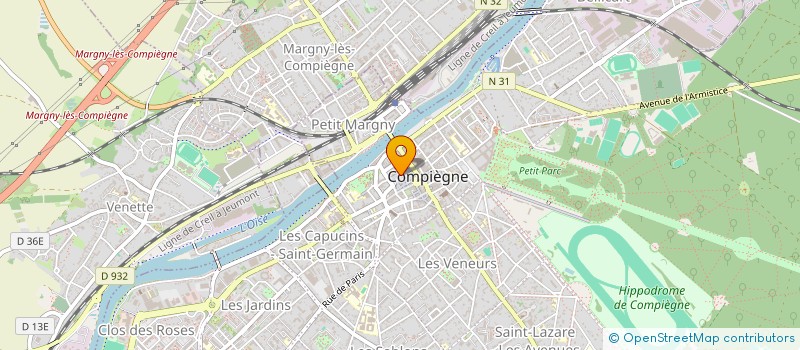 localisation de l'entreprise N C OPTIC  COMPIEGNE