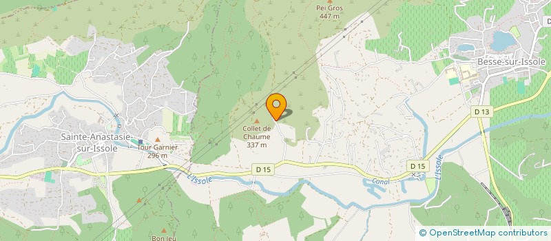 localisation de l'entreprise N.C PAYSAGE ET FORET  BESSE-SUR-ISSOLE