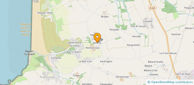 localisation de l'entreprise N.C.S.  PLONEVEZ-PORZAY