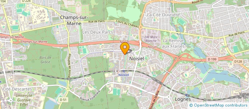 localisation de l'entreprise N.C.T.  NOISIEL