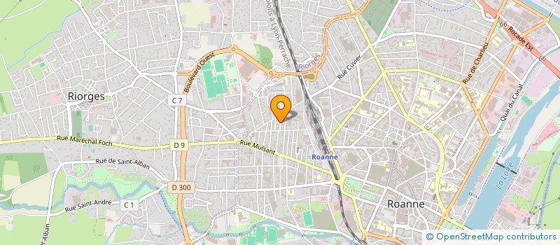 localisation de l'entreprise N C V à ROANNE