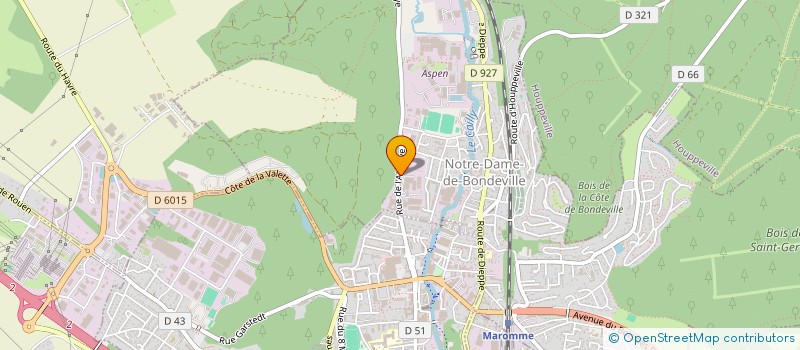 localisation de l'entreprise N'CO IMMOBILIER  NOTRE-DAME-DE-BONDEVILLE