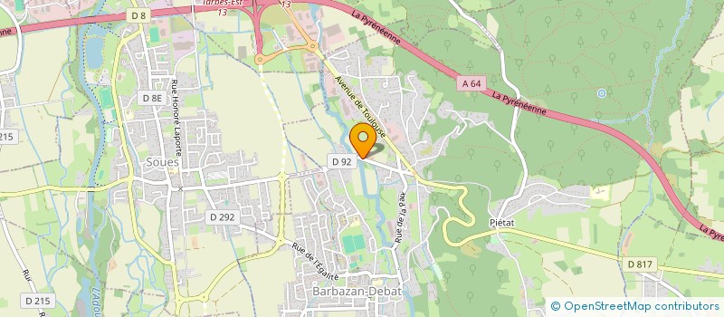 localisation de l'entreprise N.D.C.  BARBAZAN-DEBAT