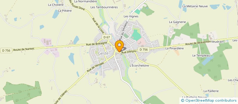 localisation de l'entreprise N.D.C. PETANQUE JUBAUDIERE à BEAUPREAU-EN-MAUGES