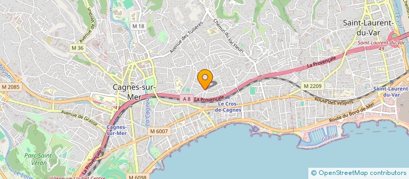 localisation de l'entreprise N. D. F à CAGNES-SUR-MER