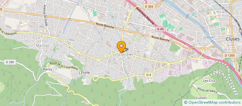 localisation de l'entreprise N.D.J.  SCIONZIER