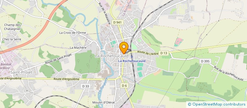 localisation de l'entreprise N D STUDIO à LA ROCHEFOUCAULD-EN-ANGOUMOIS