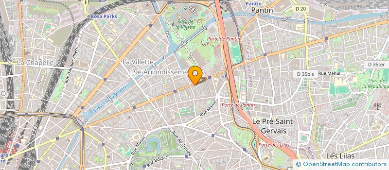 localisation de l'entreprise N.E.B.  PARIS