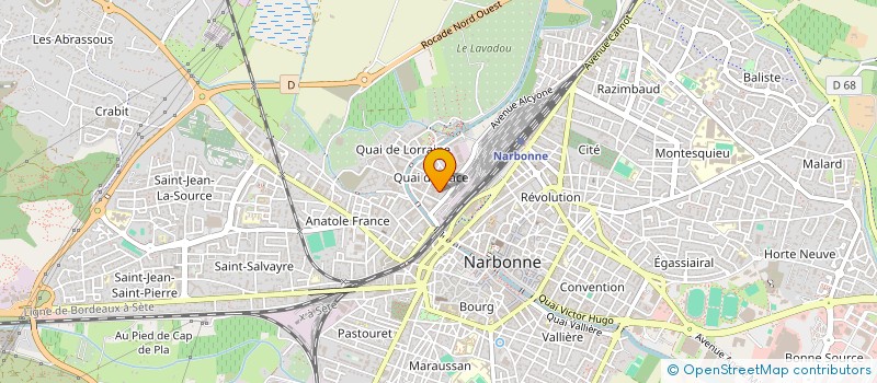 localisation de l'entreprise N.E.G.JP COUZINIE  NARBONNE