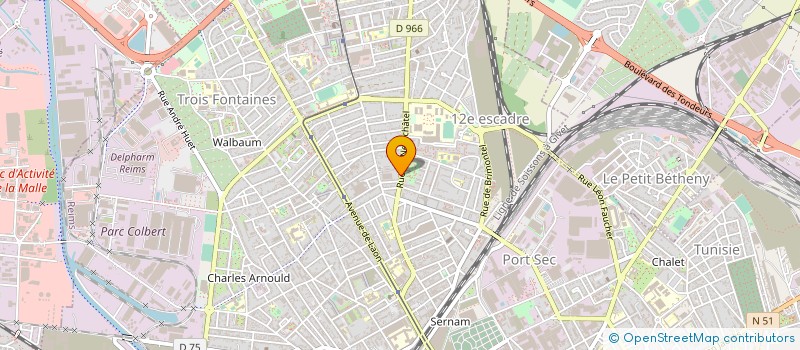 localisation de l'entreprise N.E.L. DISTRIBUTION à REIMS