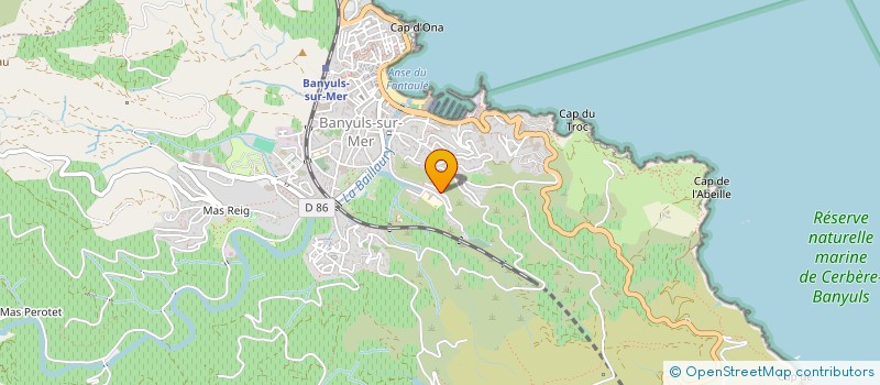 localisation de l'entreprise N.E.P.A.N.  BANYULS-SUR-MER