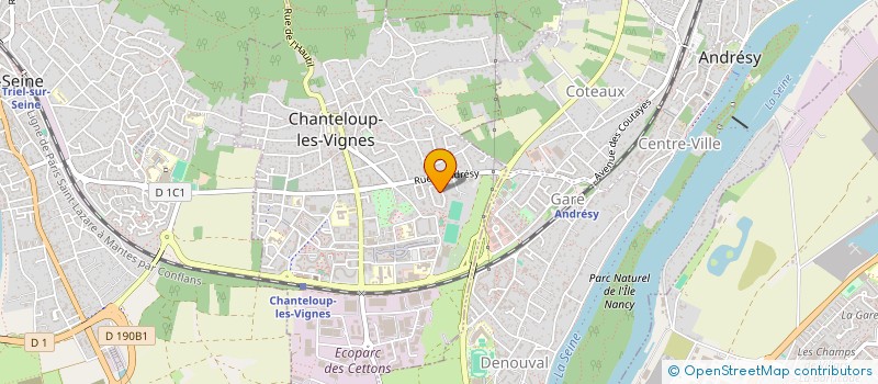 localisation de l'entreprise N ET C TRANSPORT à CHANTELOUP-LES-VIGNES