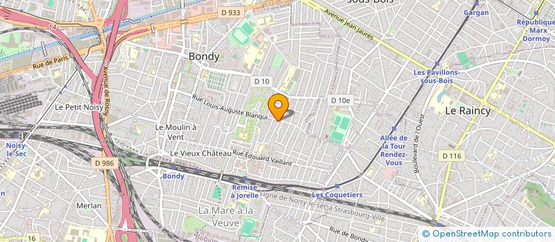 localisation de l'entreprise N ET N  BONDY