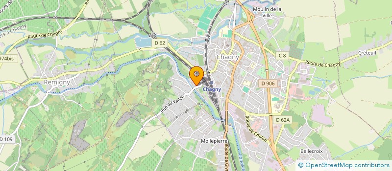 localisation de l'entreprise N.F. BOIS  CHAGNY