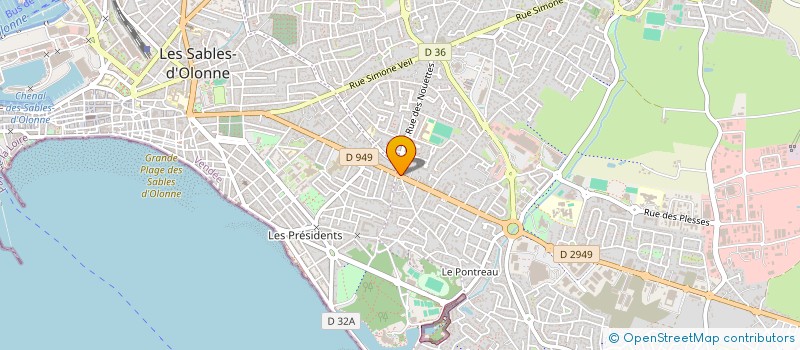 localisation de l'entreprise N.G.CREATION à LES SABLES D'OLONNE