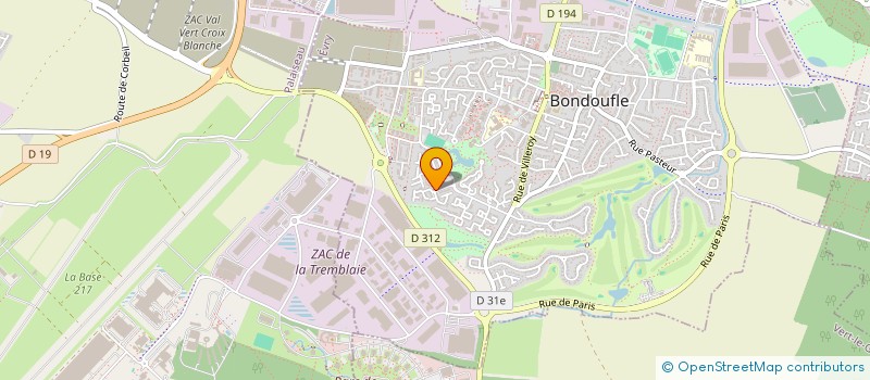 localisation de l'entreprise N.G.E NOUVELLES GENERATION D'ENTREPRENEURS  BONDOUFLE