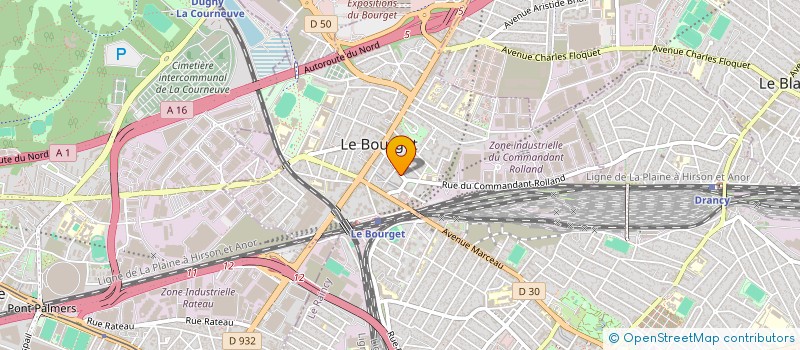 localisation de l'entreprise N.G HOLDING  LE BOURGET