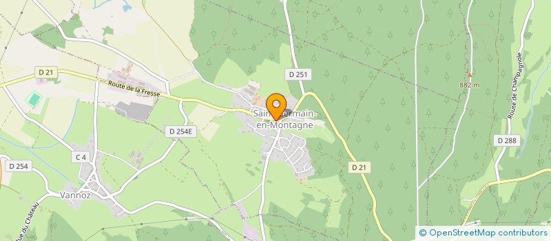 localisation de l'entreprise N.G.L.  SAINT-GERMAIN-EN-MONTAGNE