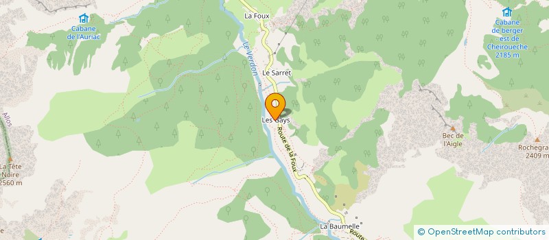 localisation de l'entreprise N.G.P  ALLOS