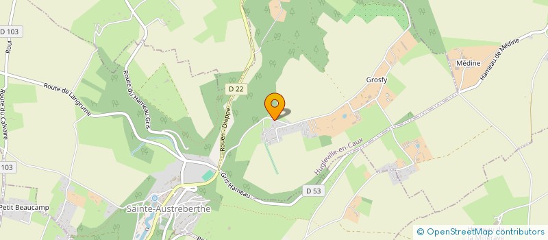 localisation de l'entreprise N&H  HUGLEVILLE-EN-CAUX