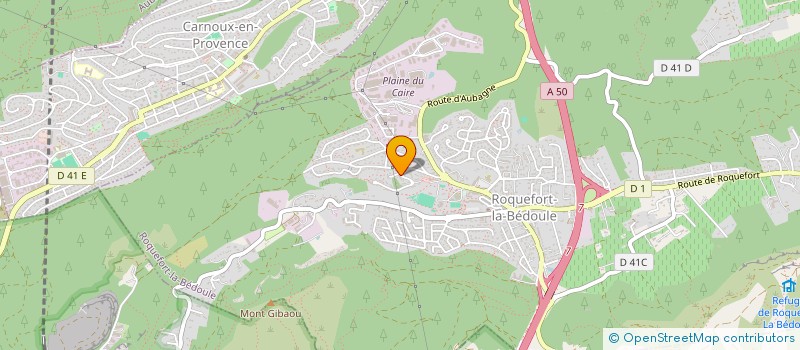 localisation de l'entreprise N.H.A.  ROQUEFORT-LA-BEDOULE