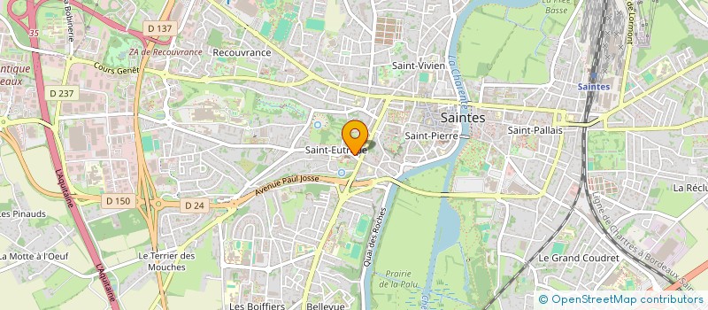 localisation de l'entreprise N. H. C.  SAINTES