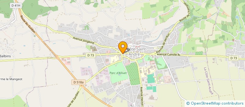 localisation de l'entreprise N.J.  LA COTE-SAINT-ANDRE