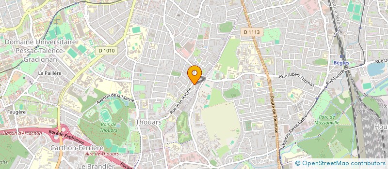 localisation de l'entreprise N.J.M  TALENCE