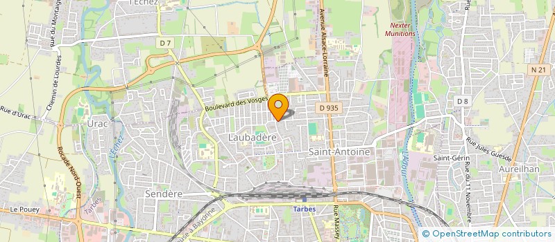 localisation de l'entreprise N.J.P. à TARBES