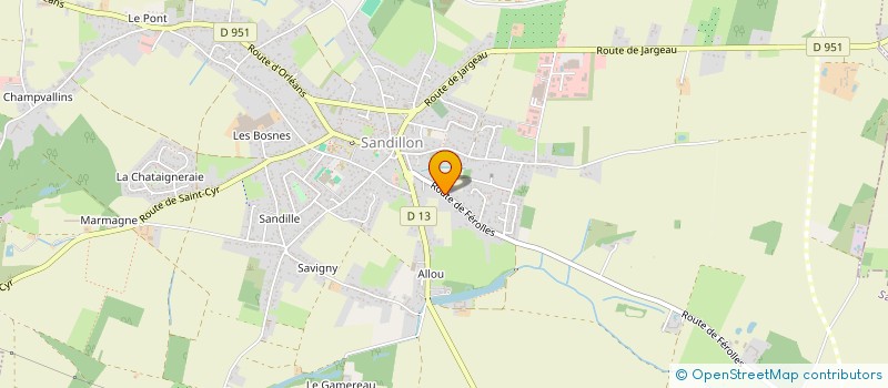 localisation de l'entreprise N.J.T.K à SANDILLON