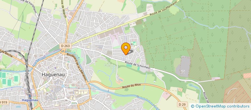 localisation de l'entreprise N.J. TOITURE  HAGUENAU