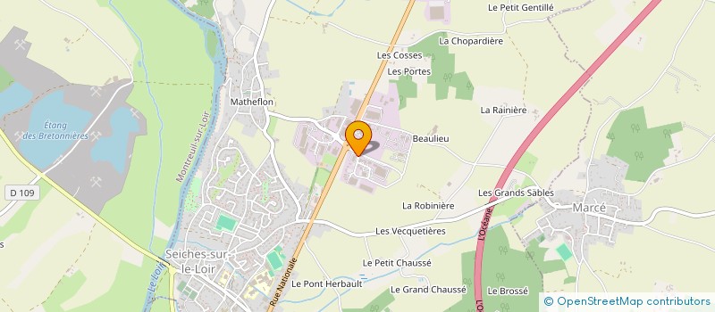 localisation de l'entreprise N&K  SEICHES-SUR-LE-LOIR