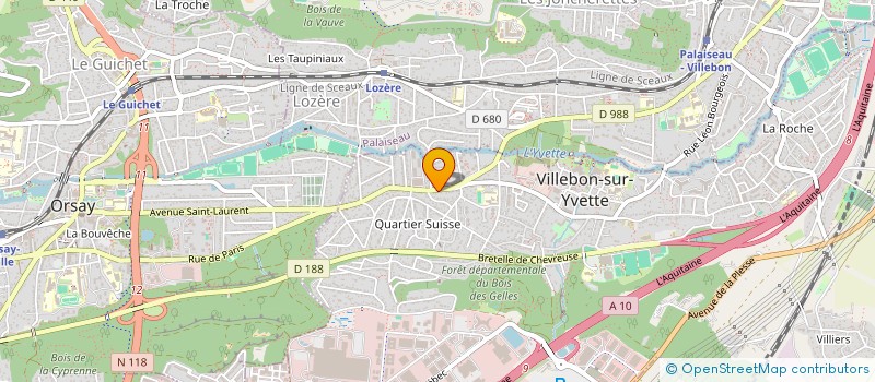 localisation de l'entreprise N & K à VILLEBON-SUR-YVETTE