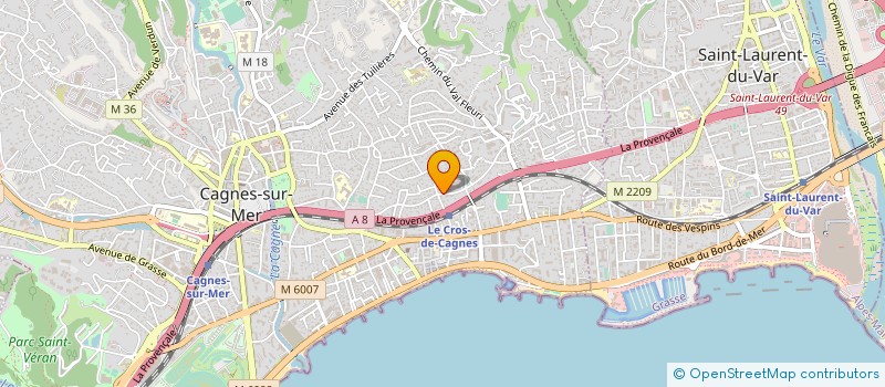 localisation de l'entreprise N.K.A à CAGNES-SUR-MER
