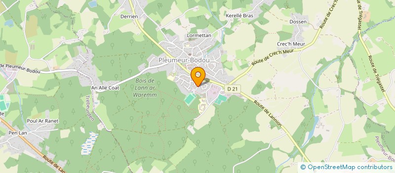 localisation de l'entreprise N.L.B.  PLEUMEUR-BODOU