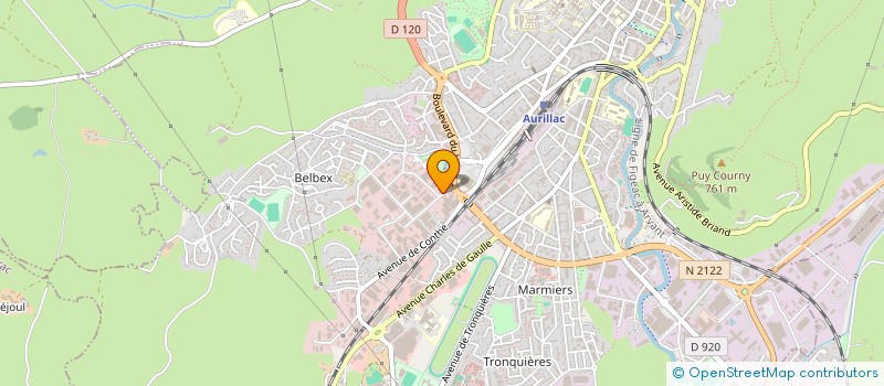 localisation de l'entreprise N L D P (NEGOCE, LOCATION, DISTRIBUTION, PRESTATION) à AURILLAC