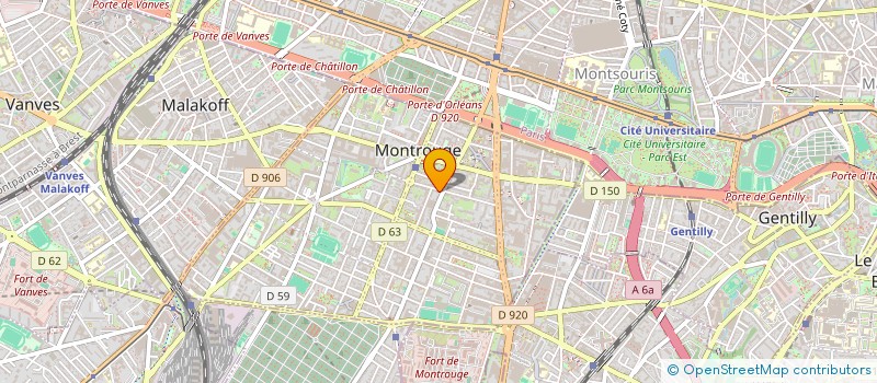 localisation de l'entreprise N.L.G.  MONTROUGE