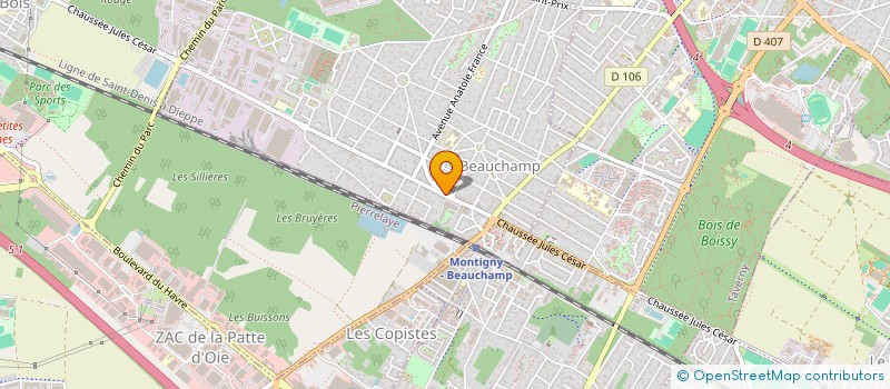 localisation de l'entreprise N.L.M.P.  BEAUCHAMP